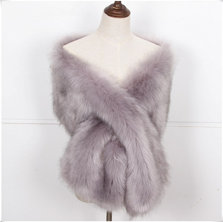 Châle fausse fourrure chaude - Plusieurs couleurs ..Warm faux fur shawl - Lot colors