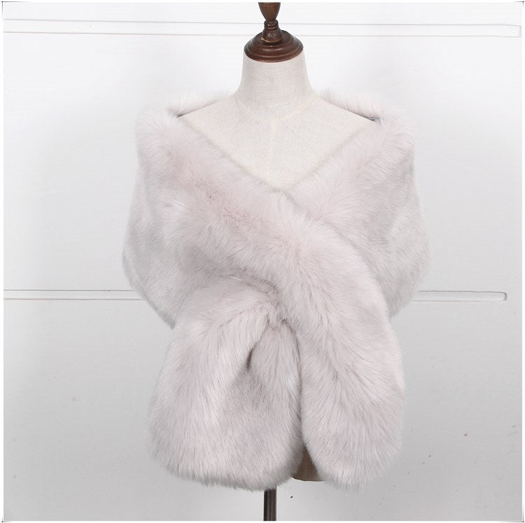 Châle fausse fourrure chaude - Plusieurs couleurs ..Warm faux fur shawl - Lot colors