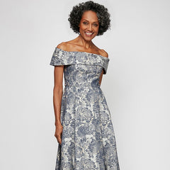 Robe de bal Amanda en jacquard à imprimé floral 